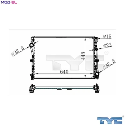 RADIATOR ENGINE COOLING 721-0021 FOR MERCEDES-BENZ C-CLASS/Convertible/T-Model - Image 1 of 4