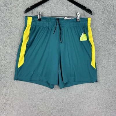 Pantalones Cortos Tek Gear Para Hombres Grandes Amarillo Telado Seco Tek Absorbente UPF 50+ Atlético Correr Foto 1 de 4