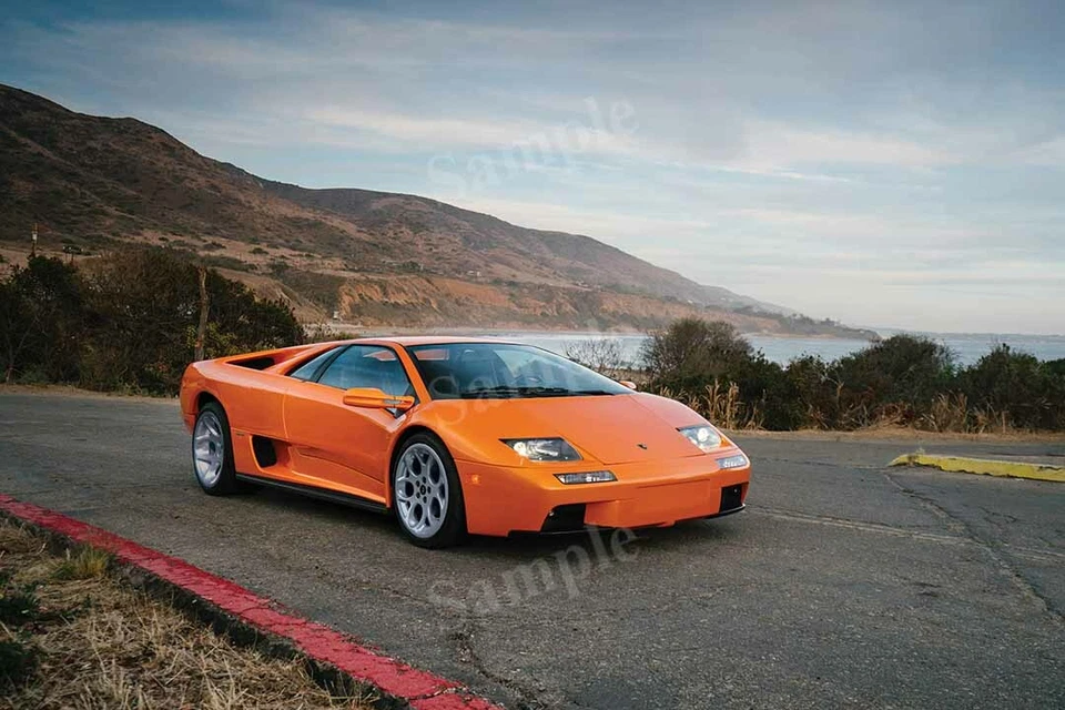 Póster fotográfico retro Lamborghini 2000-01 Diablo VT 6 alta resolución decoración de pared impresión Foto 1 de 1