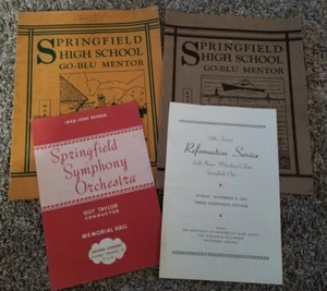 1934-35 Springfield OH High School prog + 1948 music prog & 1952 Wittenberg #337 - Picture 1 of 12