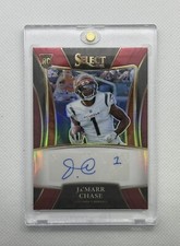 2021 Select Jamarr Chase Select Signatures Prizm Red RC Auto  /35