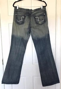 Rock & Republic Jeans Women's Blue Embellished Distressed Denim Size 32  - Picture 1 of 9