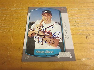 Steve Sisco Autographed Signed 2000 Bowman Draft #83 ROOKIE Card MLB Braves - Image 1 of 3