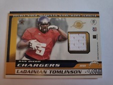 LaDainian Tomlinson/Anthony Thomas 2001 Vanguard Dual Rookie Jersey card