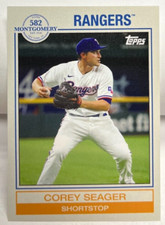 Corey Seager 2022 Topps 582 Montgomery Club Set 4 Exclusive Card #19 SP RANGERS