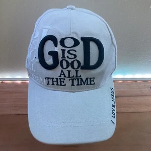 God is Good All the Time Snapback Hat Ball Cap White Mesh Back I Love Jesus - Picture 1 of 10
