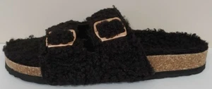 ¡NUEVO! Sandalias planas negras Defeat talla 7M EE. UU. 37M EUR - Imagen 1 de 2