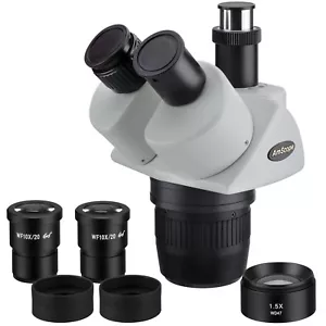 AmScope SW24TY 20x-30x-40x-60x Super Widefield Stereo Trinocular Microscope Head - Picture 1 of 5