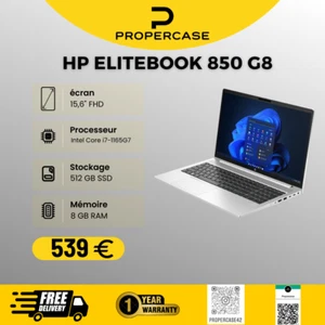 HP EliteBook 850 G8 15,6" Intel Core i7-11th Gen | 512 GB SSD | 8 GB RAM - Photo 1/3