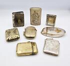 8x VICTORIAN & EDWARDIAN SILVER PLATED VESTA CASES c1890-1910