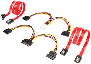 Poppstar SATA 3-Set (2x Datenkabel, 1x SATA Y-Stromkabel, 1x Molex Y-Stromkabel) - Bild 1 von 1