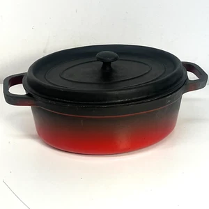 Cocotte Vintage STAUB 29 France Volcanic Red & Black - 29cm - Bild 1 von 6