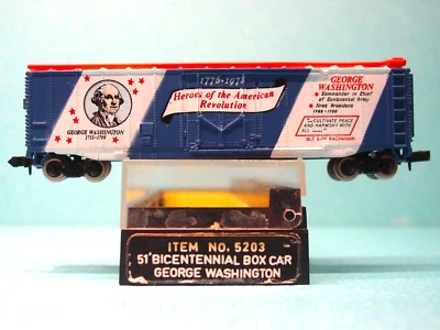 N Scale Bachmann George Washington Bicentennial Celebration 51' Box Car - Image 1 of 4