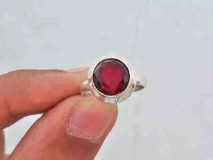 Granat Edelstein 925 Sterling Silber Ring Weihnachtsschmuck alle Größen AG 81 - Bild 1 von 4
