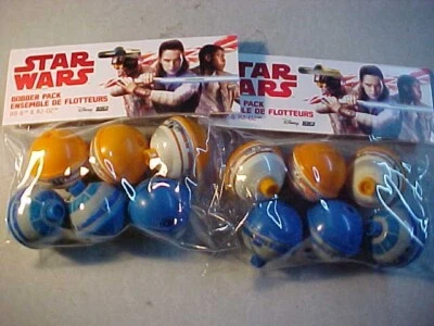 12 BOBBERS DE PESCA FLOTADORES STAR WARS BB-8 R2 D2 primavera zebco disney 1 5/8" hielo Foto 1 de 4