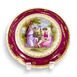 Beyer & Bock hand-painted plate, Angelica Kauffman scene, Volkstedt-Rudolstadt - Picture 1 of 11