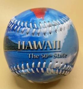 HAWAII The 50th State Souvenir Promo Collectible Glossy Baseball Ball Volcano - Picture 1 of 5