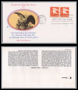 US FDC # 1743 "A" Rate (15c) Eagle Coil Fleetwood Line Pair 1978, 9Q1744 - Picture 1 of 1
