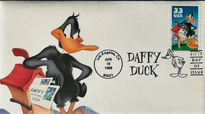 Handcrafted Pasted on 3306 Daffy Duck at the Mailbox  - Picture 1 of 1