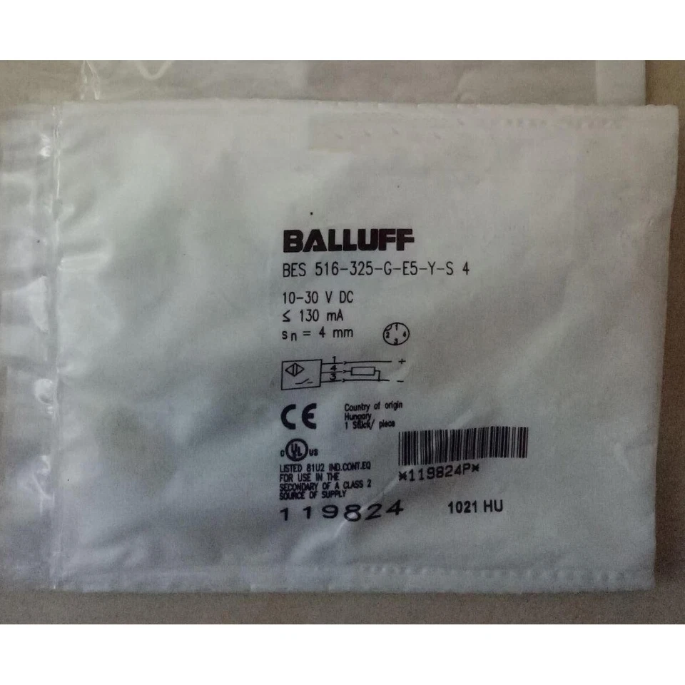2 Balluff Bes 516-325-g-e5-y-s4 Inductive Proximity Sensors M12 Barrel 4mm Range