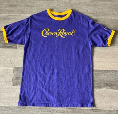 Camiseta Crown Royal Champion Púrpura Amarillo Timbre Talla Mediana Foto 1 de 4
