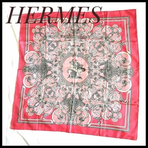 Hermes großer Schal Tuch rot dekorativ - Bild 1 von 10