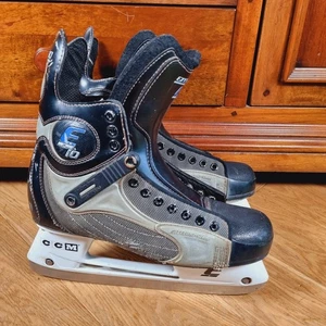 CCM Externo E10 Ice Hockey Skates Black Grey UK 11 EU 45.5 Mens - Picture 1 of 15