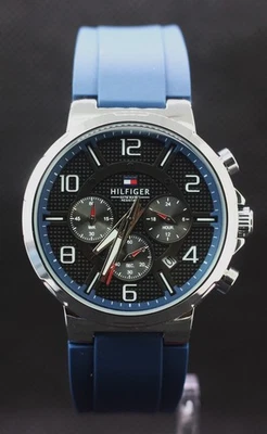 Classic Tommy Hilfiger Chronograph In Black Dial And Date Indicator Quartz Watch - Image 1 of 4