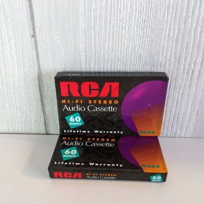 Juego de 2 cintas en blanco de sesgo normal casete de audio RCA 60 minutos Foto 1 de 4