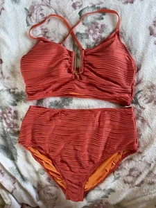 New Women’s Orange Bikini Size Large - Picture 1 of 3
