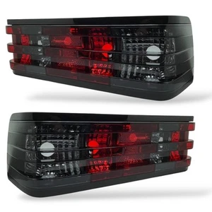 Back Rear Tail Lights Pair Set Clear Red Grey Mercedes-Benz W201 1982-93 - Picture 1 of 5