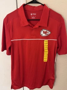 NUEVO CON ETIQUETAS Para Hombres Kansas City Chiefs KC Polo Mediano Rojo - Imagen 1 de 5