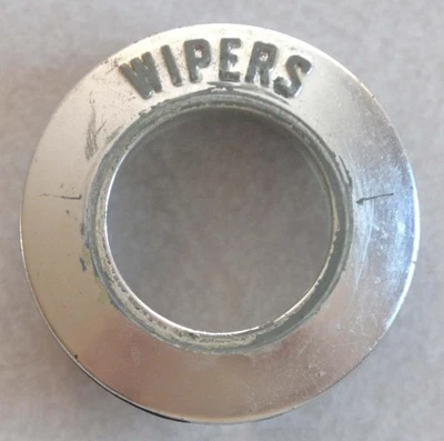 1962-1964 Ford Galaxie "WIPERS" Wiper Switch Dash Trim Bezel Collar, OEM 1963 - Image 1 of 3