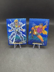 Lot De 2 Cartes Blue Traxx 2024 Skybox Marvel Masterpieces 92 Platinium # 100 35 - Bild 1 von 5