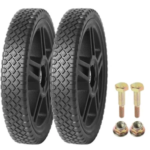 (2-Pack) Replacement 10" Push Lawn Mower Wheels with 1-3/4" Width Hub and 1/2... - Picture 1 of 6