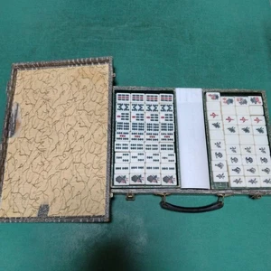 Vintage Japanese Mahjong Bamboo Tile Set w/ Case Classic Collector’s Set - Picture 1 of 11