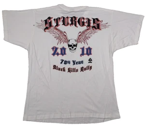 Camiseta Motociclista Para Hombre Calavera y Alas Sturgis Rally As Diseño Bailarina 2010 Grunge L - Imagen 1 de 18