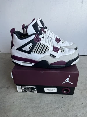 Nike Air Jordan 4 Retro x Paris Saint-Germain Burdeos 2020 CZ5624 100 Talla 8,5 Foto 1 de 4
