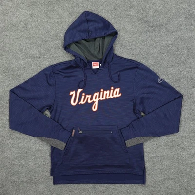 Virginia Cavaliers Hoodie Mens Medium Blue NCAA College Rawlings Player Issue - Image 1 of 4