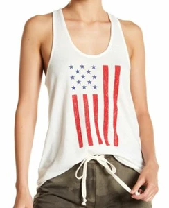 Alternative Women's US Flag Graphic Racerback Tank Top White Size XL - Picture 1 of 2