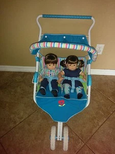 American Girl Bitty Baby Mädchen & Junge Zwillingspuppen mit Kinderwagen - Bild 1 von 12