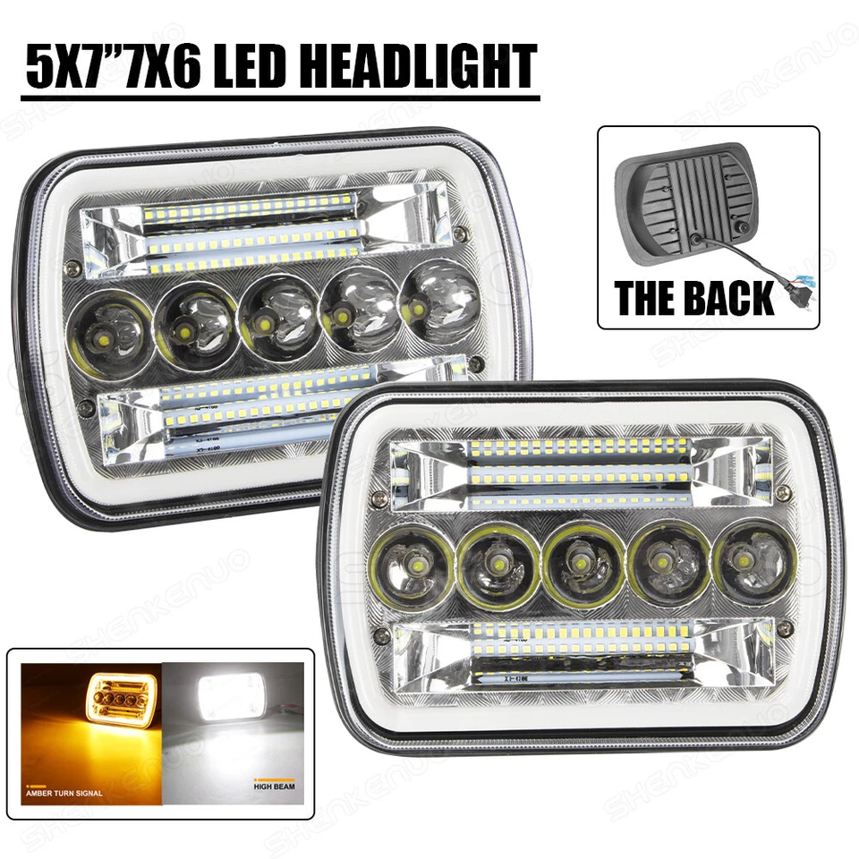 For 1985-1995 Toyota MR2/1981-1992 Toyota Corolla 5x7" 7x6" LED Headlight Hi-low - image 1 of 4