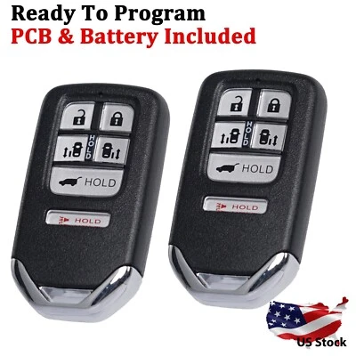 2 para 2014 2015 2016 2017 Honda Odyssey controle remoto inteligente sem chave chaveiro de carro KR5V1X - Imagem 1 de 4