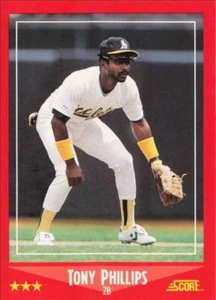 1988 Score Baseball Tony Phillips Oakland Athletics #294 - Picture 1 of 2