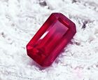 Natural Red Ruby Emerald Shape 13.80 Ct Certified Loose Gemstone With Free Gift