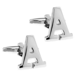 Uppercase Letter "A" Cuff Links Alphabet Theme Cufflinks Capital Letter Cufflink - Picture 1 of 4