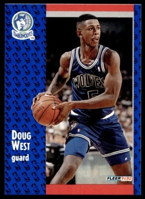 1991-92 Fleer Doug West Minnesota Timberwolves #321 - Image 1 of 2