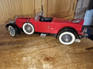 Franklin Mint B11RJ58 1928 Stutz Black Hawk Boattail Speedster RED 1/24 Scale - Picture 1 of 7