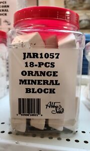 #JAR1057 - 18 PIECE JAR OF ORANGE MINERAL BOXES FOR BIRDS