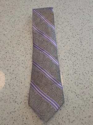Bruno Piattelli Roma Mens Tie - Tan / Lilac - Изображение 1 из 2